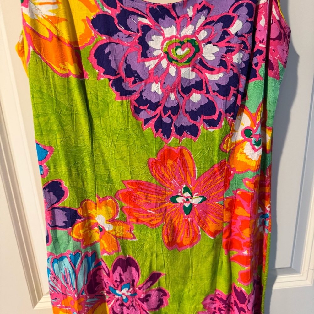 Vintage JAMS WORLD Womens Short Mini Sun Dress Floral Hawaiian Aloha - Picture 3 of 4